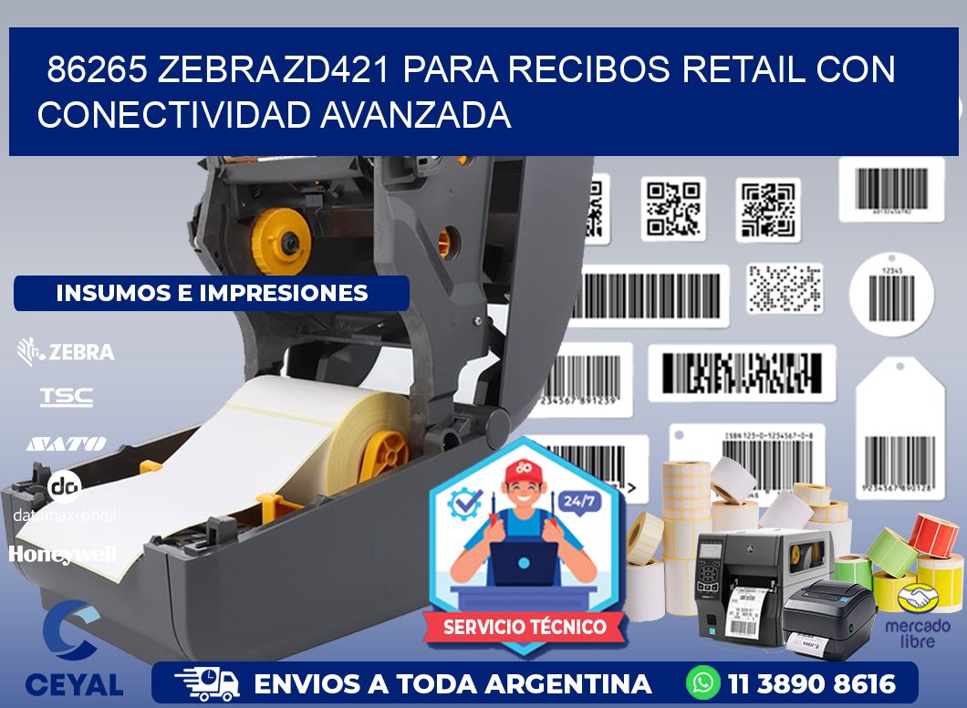 86265 Zebra ZD421 para recibos retail con conectividad avanzada